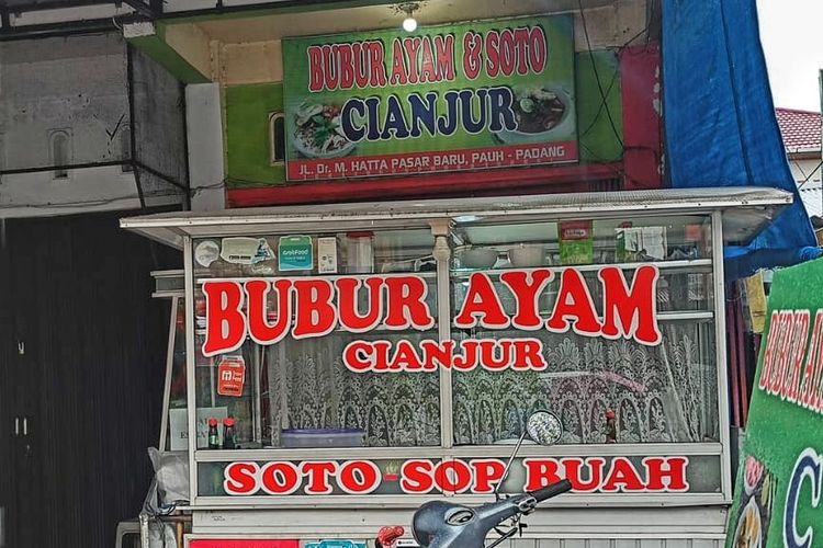 Lokasi Bubur dan Soto Ayam Cianjur di Pasar Baru, Limau Manis, Pauh Kota Padang