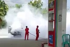 Diduga Tangki Bocor, Mobil Pikap Terbakar Saat Antre Isi BBM di SPBU Tuban