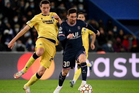 Babak Pertama PSG Vs Club Brugge: Diwarnai Rekor Mbappe dan Gol Indah Messi, Les Parisiens Unggul 3-0