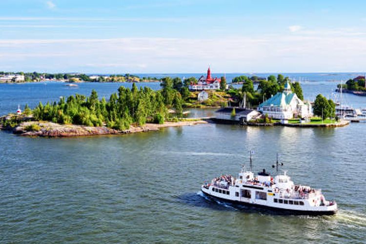 Ilustrasi Pulau Valkosaari in Finlandia.