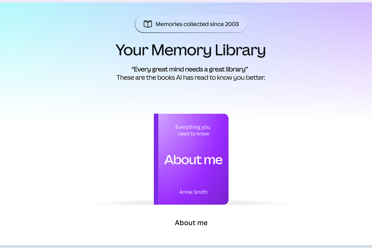 Ilustrasi fitur Library Memori Canva AI 2.0 di Canva