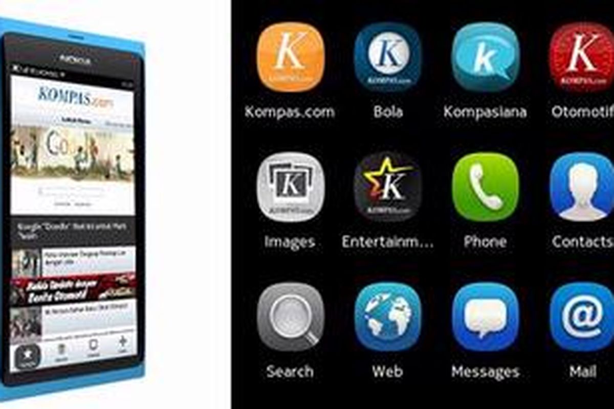 Aplikasi KOMPAS.com di Nokia N9