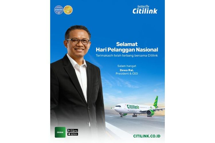 Maskapai penerbangan Citilink memperingati Hari Pelanggan Nasional. 