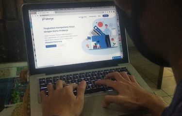 Ilustrasi laman situs resmi Kartu Prakerja