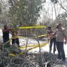 Jalan Berlubang akibat Erupsi Gunung Lewotobi Dipasangi Garis Polisi