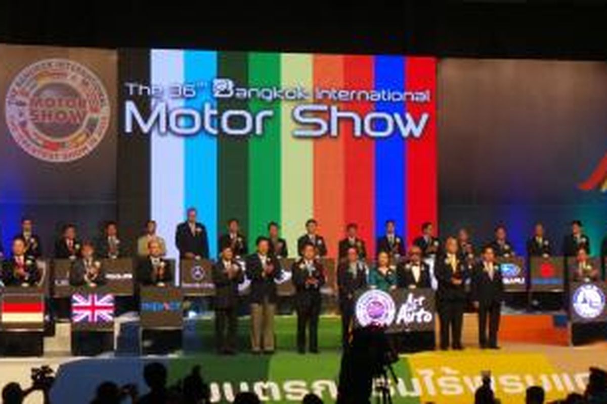 Seremoni pembukaan Bangkok International Motor Show, Selasa (24/3/2015), di Bangkok, Thailand.