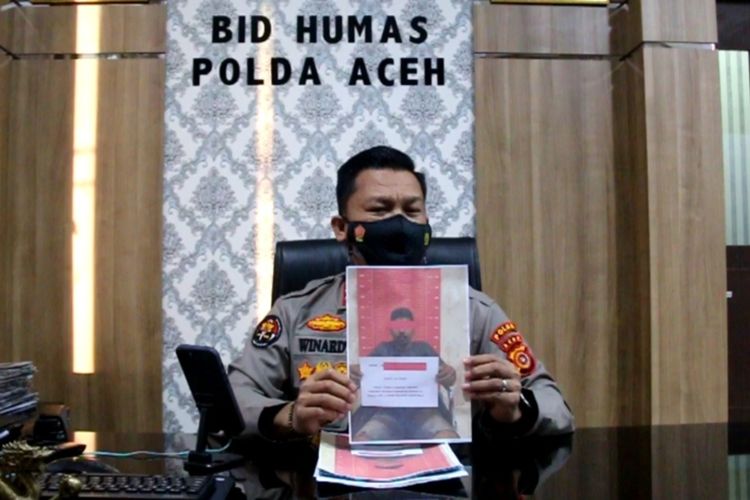 Kabid Humas Polda Aceh Kombes Pol Winardy saat konferensi pers di Mapolda Aceh, Selasa (02/11/2021).