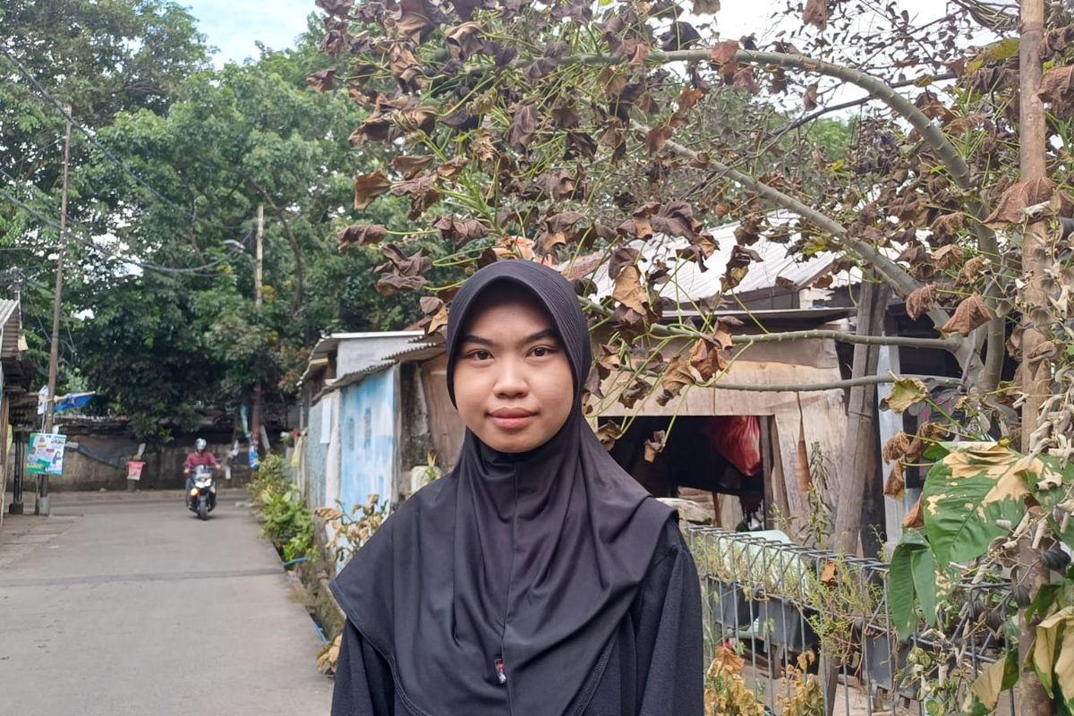 Susan, korban kebocoran gas amonia dari pabrik es di Karawaci, Tangerang Kota. 