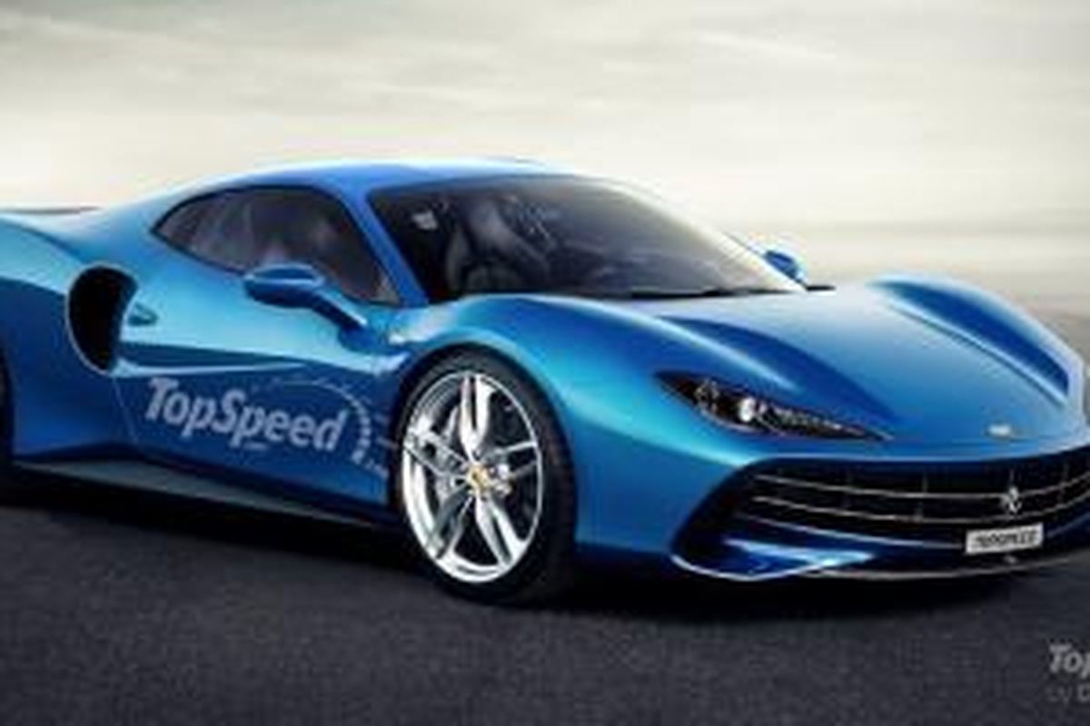 Sketsa desain Ferrari Dino hasil rancangan TopSpeed.