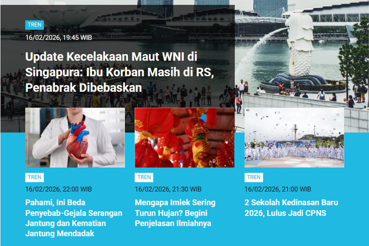 Kecelakaan Maut WNI di Singapura hingga 'Tembok Ratapan Solo' Jadi Tren Populer