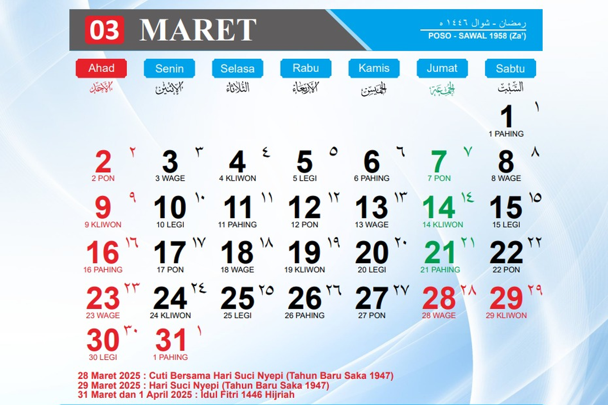 Jadwal Libur Lebaran 2026: Cuti Bersama Dimulai 20 Maret, Waktu Mudik dan Silaturahmi