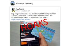 [HOAKS] Bantuan UMKM Rp 2,1 Juta, Pendaftaran Mulai 14-20 Juni