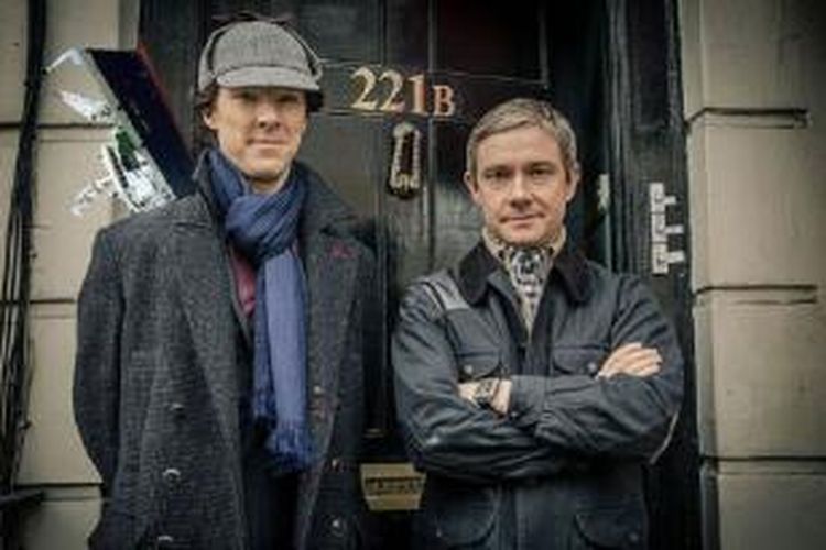 Karakter Sherlock Holmes dan Dr John Watson.