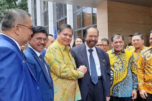 Terima Surya Paloh di Kantor DPP Golkar, Airlangga: Selamat Kembali ke Rumah