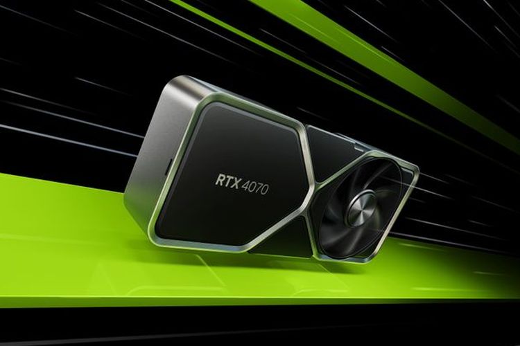 Ilustrasi GPU Nvidia GeForce RTX 4070.