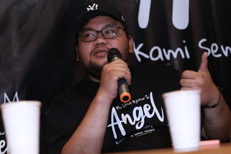 Fico Fachriza dalam jumpa pers film Angel: Kami Semua Punya Mimpi di kawasan Tebet, Jakarta Selatan baru-baru ini. 