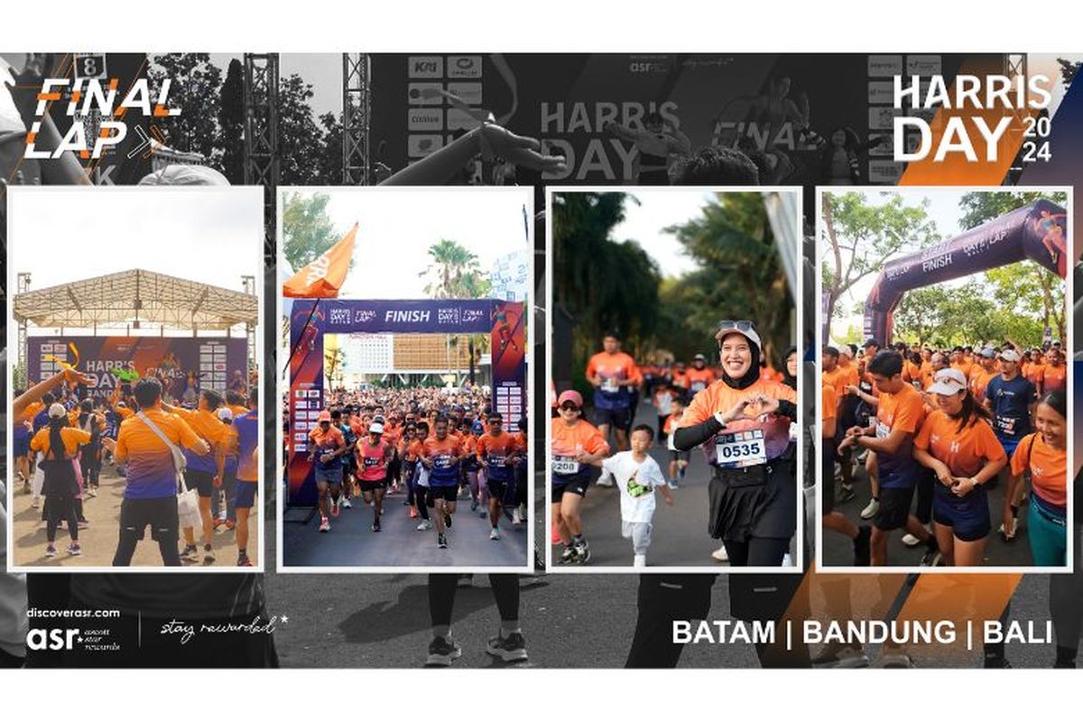 Harris Day Final Lap 2024 diadakan di tiga wilayah Indonesia, yakni Bandung, Batam, dan Bali. 