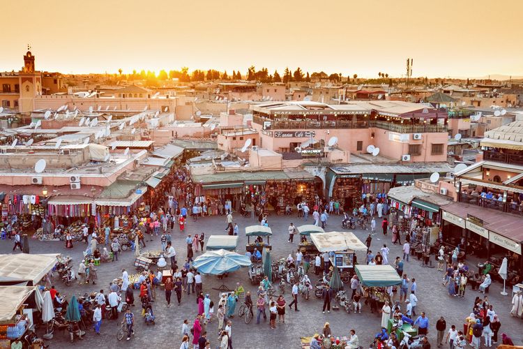 Ilustrasi Marrakech di Maroko.