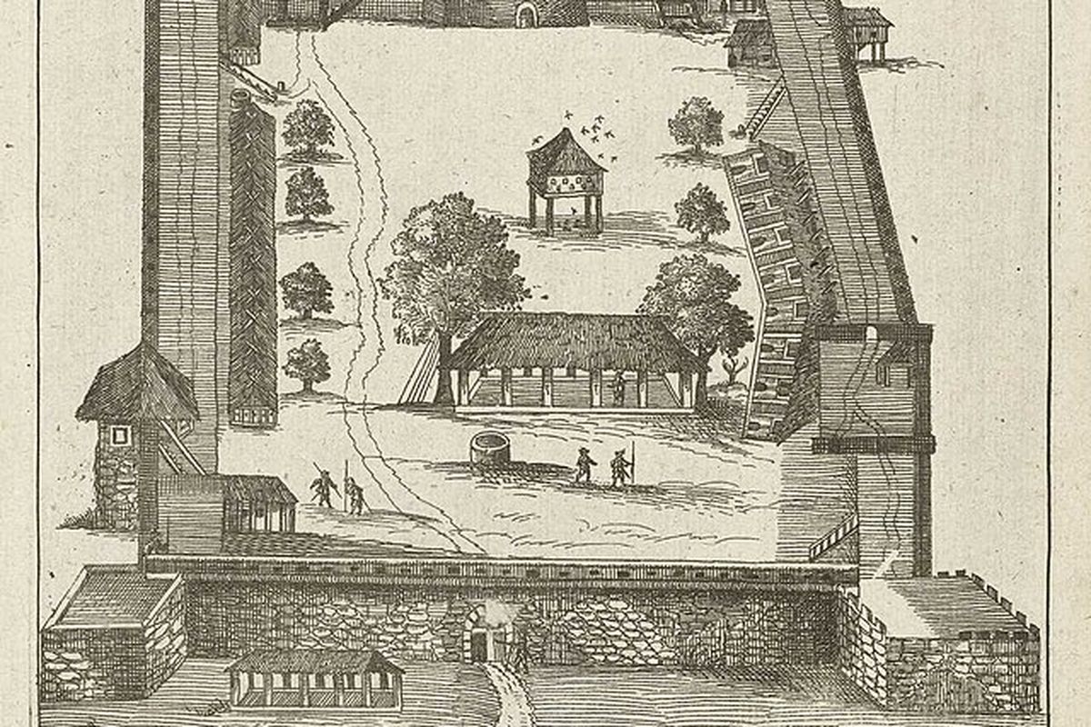 Ilustrasi monopoli perdagangan di Kepulauan Maluku oleh VOC sekitar tahun 1605-1608.