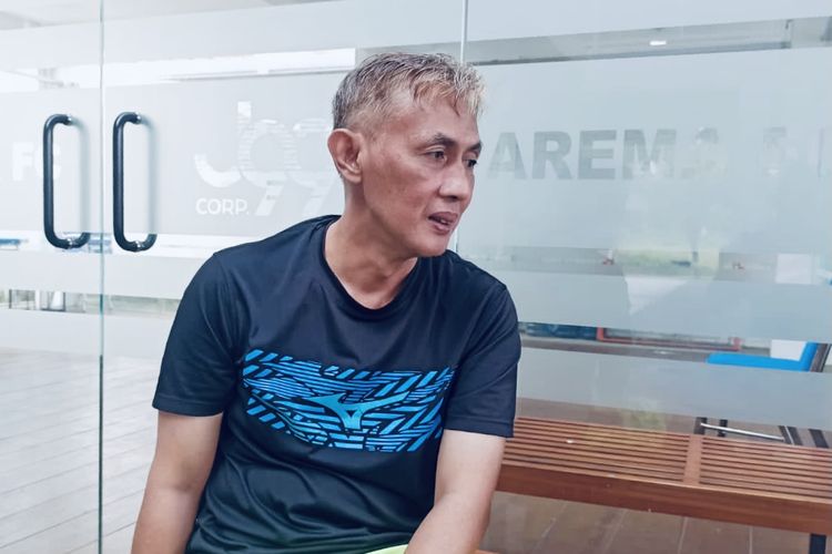 Joko Budi Laksono, penjaga mess Arema FC saat ditemui di Kota Malang, Selasa (18/10/2022) sore.