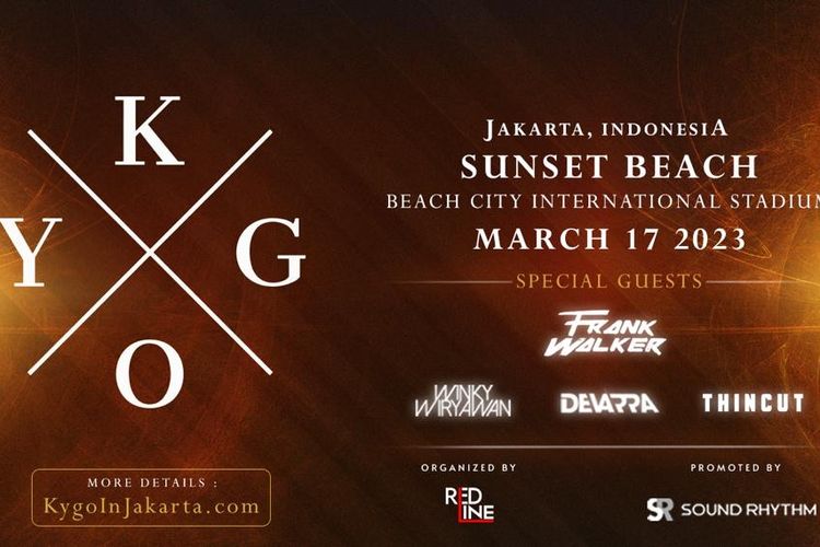 Poster konser Kygo di Jakarta pada Maret 2023