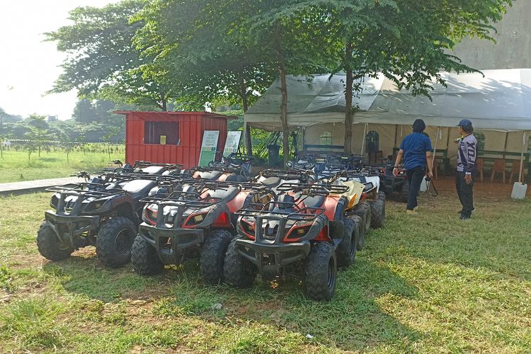 Kendaraan ATV yang ada di Nusa Edu Park di Aston Priority Simatupang Hotel & Conference Center, Jakarta Selatan, Selasa (4/7/2023).