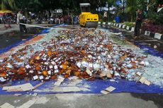 Ramadhan, Satpol PP Jakut Amankan 2.000 Botol Miras