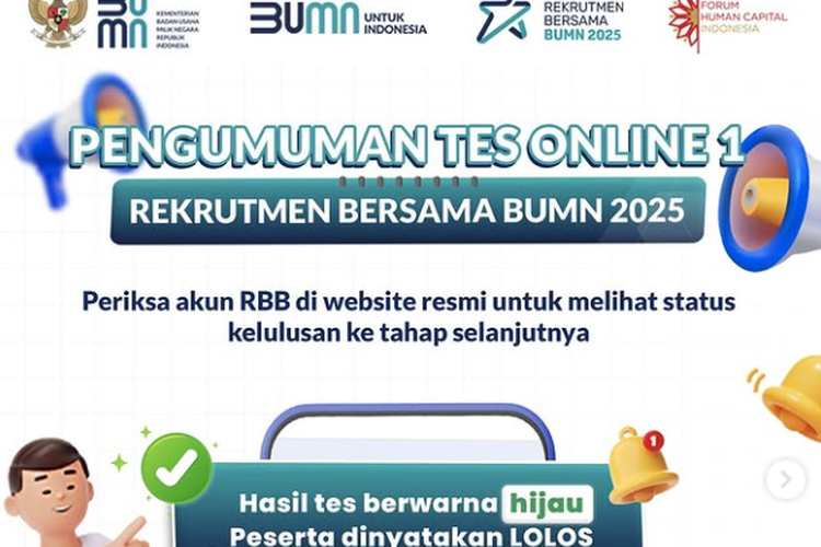 Hasil Tes Tahap 1 RBB 2025 Sudah Bisa Dicek, Simak Caranya