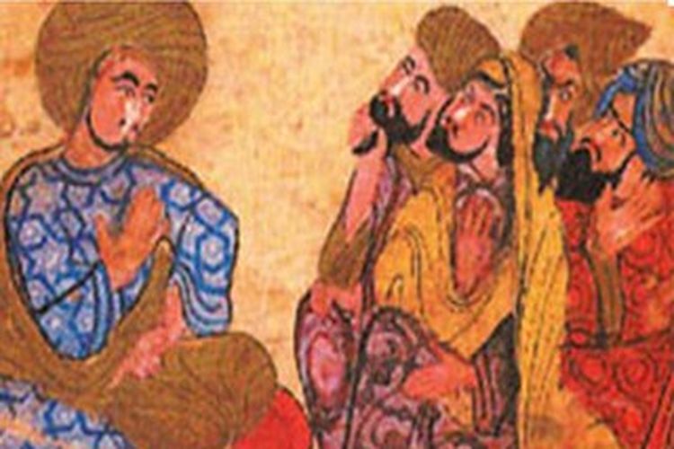 ilustrasi Ibnu Shuja bersama muridnya