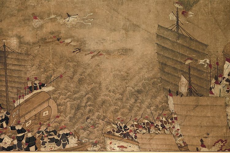 Wokou atau bajak laut Jepang sedang berperang dengan pasukan China.