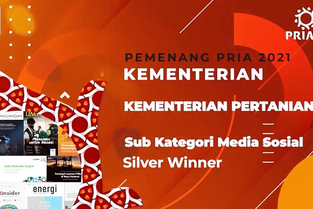 Tangkapan layar pengumuman pemenang Silver Winner The 6th Public Relations Indonesia Award 2021 Sub Kategori Media Sosial, melalui live streaming kanal Youtube PR Indonesia Magazine, pada Rabu (31/3/2021).