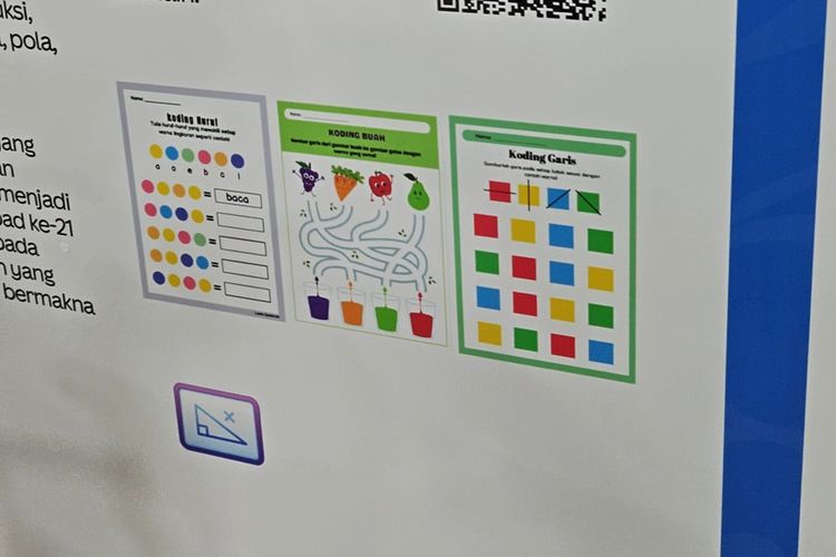 Materi coding untuk PAUD buatan duta Canva Laela Qodariah, salah satu pengajar di PAUD KB Al-Fadilah.