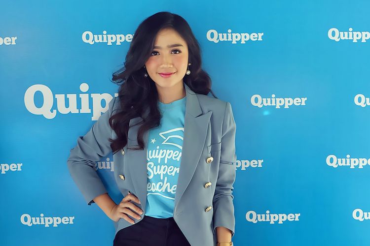 Febby Rastanty dalam peluncuran program Quipper Super Teacher dari Quipper Indonesia (17/9/2018)