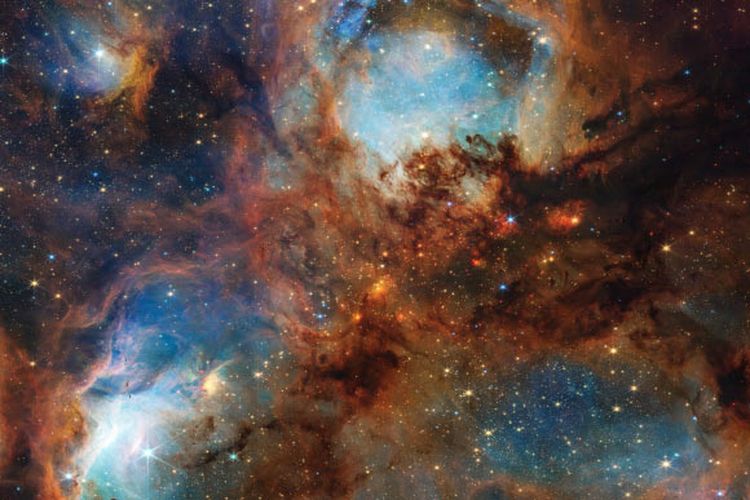 Citra Webb ini menunjukkan Nebula Telapak Kucing, wilayah pembentuk bintang masif yang terletak 5.500 tahun cahaya jauhnya di rasi bintang Scorpius. 