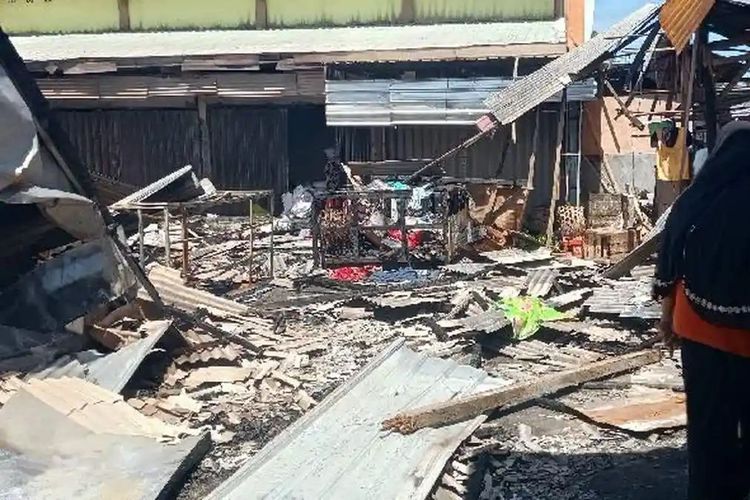 Dampak Kebakaran Pasar Pringgabaya Lombok Timur: 164 Lapak Hangus, Kerugian Rp 5 M