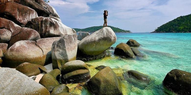 Pulau Penjalin di Kepulauan Anambas, Provinsi Kepulauan Riau.