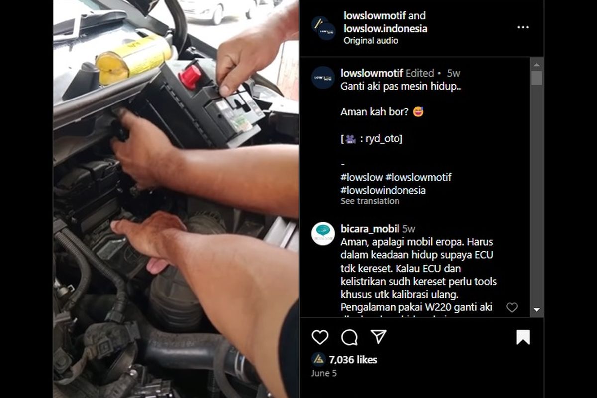 Video ganti aki mobil tanpa mematikan mesin