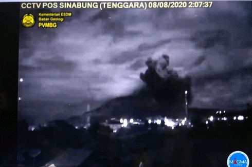 Gunung Sinabung Kembali Erupsi, Tinggi Kolom Abu 2.000 Meter dari Puncak