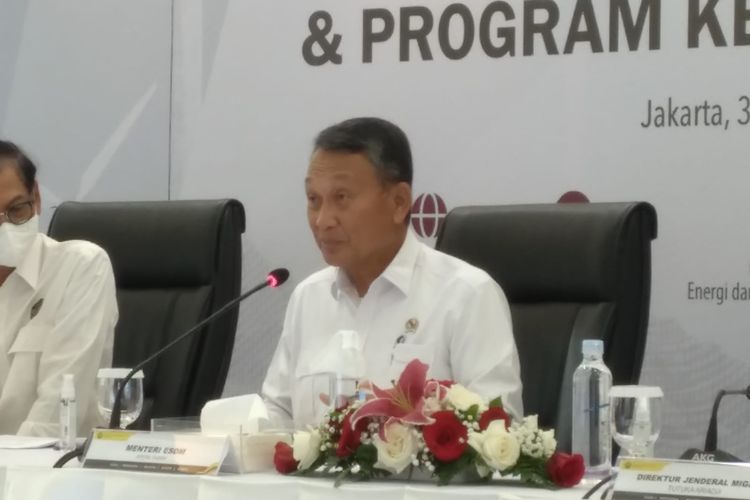 Menteri Energi dan Sumber Daya Mineral (ESDM) Arifin Tasrif di Jakarta, Senin (30/1/2023)