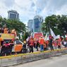 Demo Peringati hari HAM Sedunia di Patung Kuda, Elemen Buruh Sampaikan 9 Tuntutan