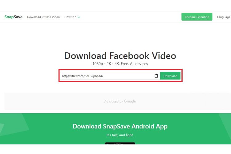 Cara download video dari Facebook