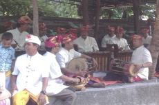 Gelar Doa di Pura, Jokowi Disambut Gamelan Bali