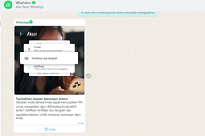 WhatsApp Ingatkan soal Verifikasi 2 Langkah, Bagaimana Caranya?