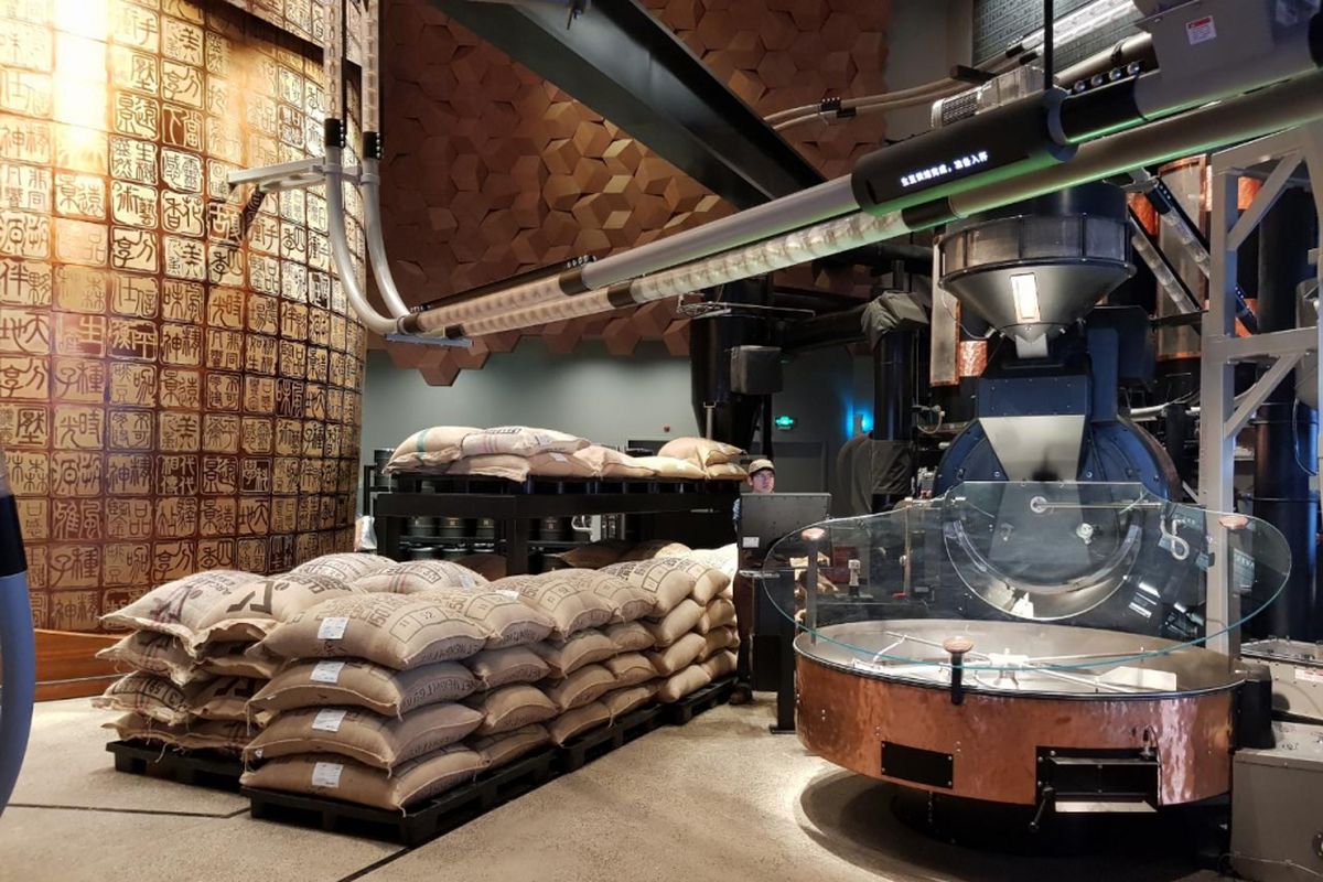 Tempat roasting di Starbucks Reserve Roastery