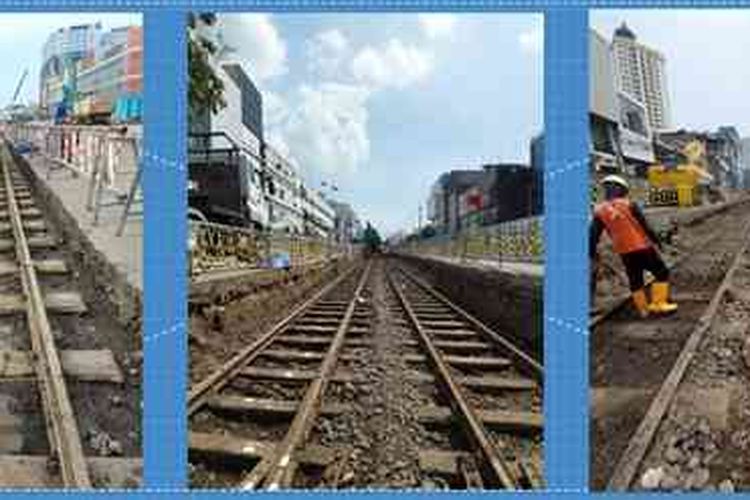 Temuan jalur trem kuno di lokasi pembangunan MRT di Jalan Gajah Mada