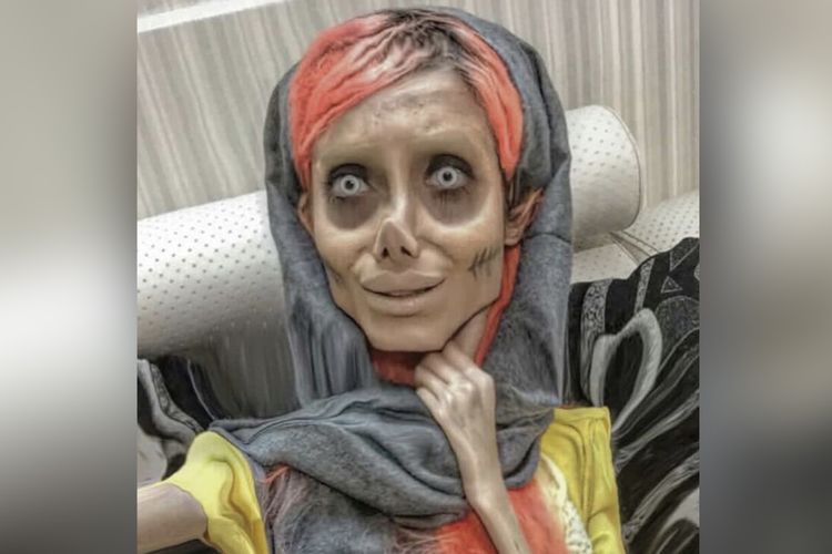 Sahar Tabar selebgram Iran berjuluk Zombie Angelina Jolie dijatuhi hukuman penjara 10 tahun pada Sabtu (12/12/2020).