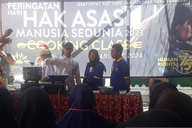 Pelatihan memasak bagi penghuni lembaga pemasyarakatan di Kediri, Jawa Timur