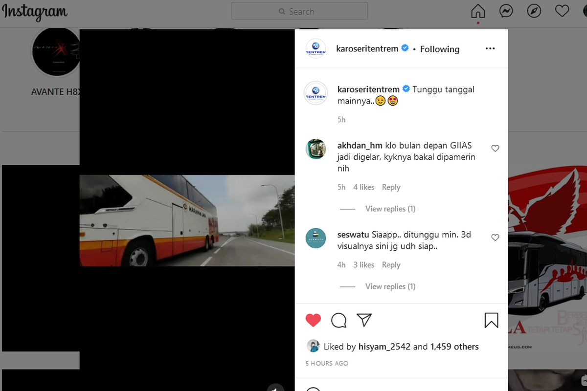 Bus baru karoseri Tentrem Avante D1