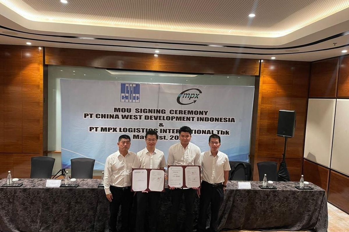 Perusahaan logistik MPX Logistics Internasional (MPXL) bekerja sama dengan PT China West Development Indonesia untuk proyek di Indonesia. 
