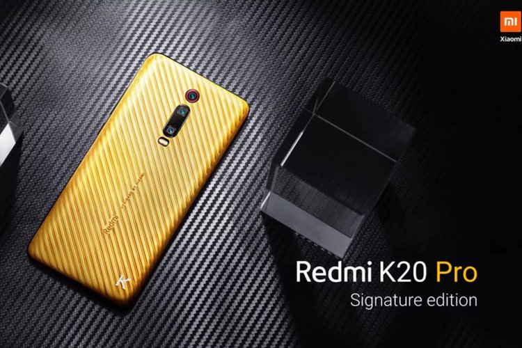 Redmi K20 Pro Signature Edition yang berbahan emas.